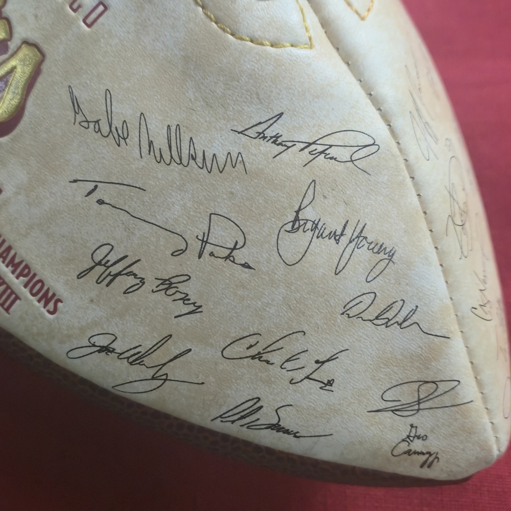 San Francisco 49ers Autographed Football - Gold and Burgundy - Picture 5 of 8